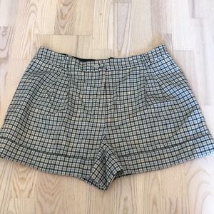 Club Monaco wool check shorts